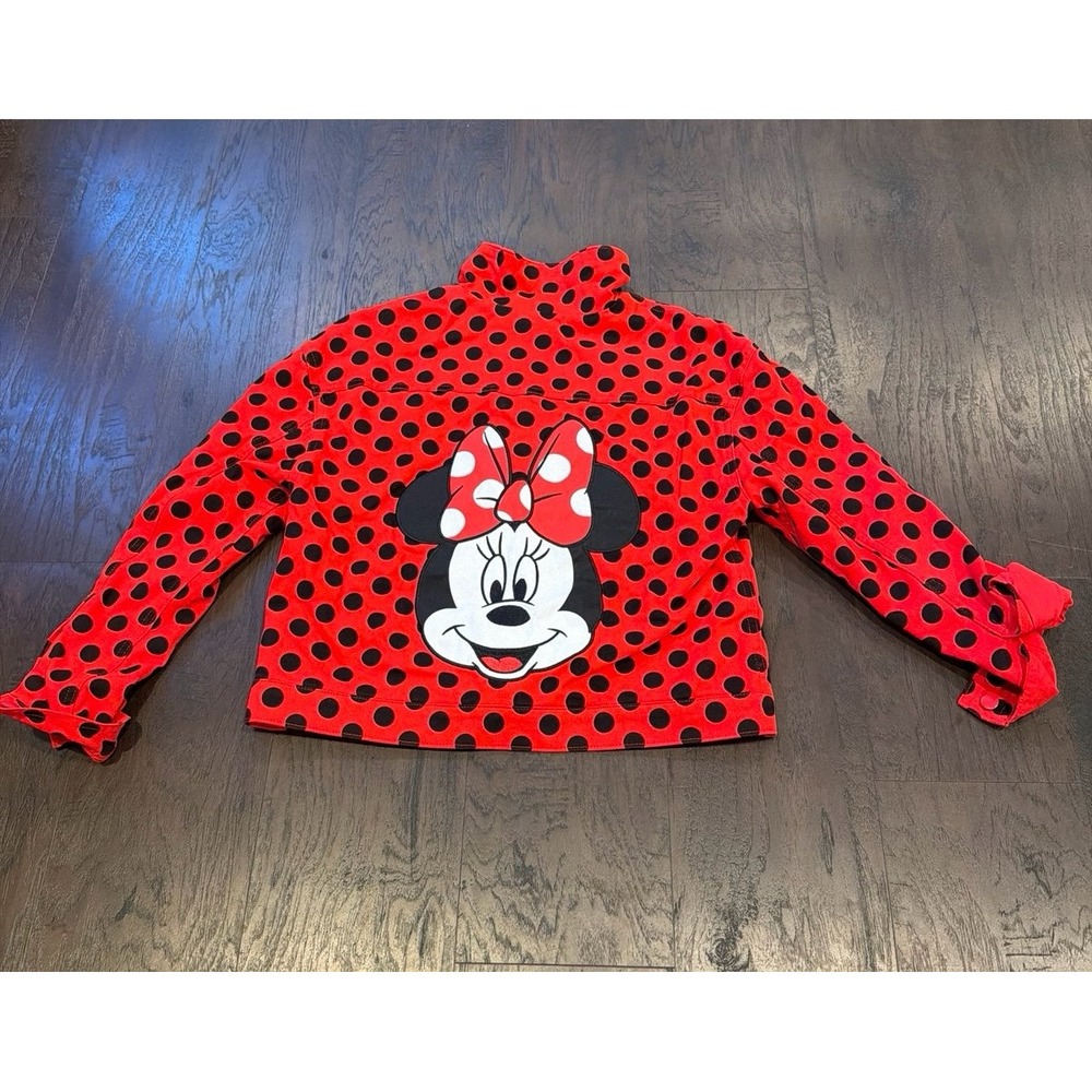 Disney Parks Minnie Mouse Red Denim Jacket XS